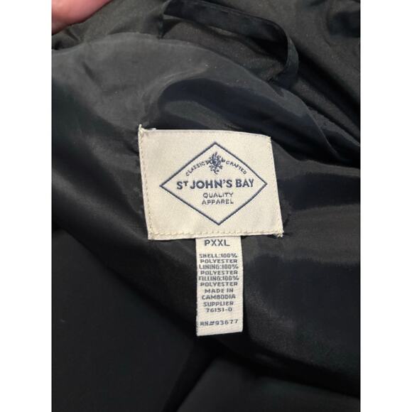 St. John's Bay Black Puffer Vest Size PXXL NWT - Picture 5 of 5